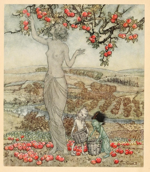 Arthur Rackham illustration of Pomona